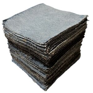 Denim squares 100 pieces 5" multi colour jean squares quilting pre cut fabric